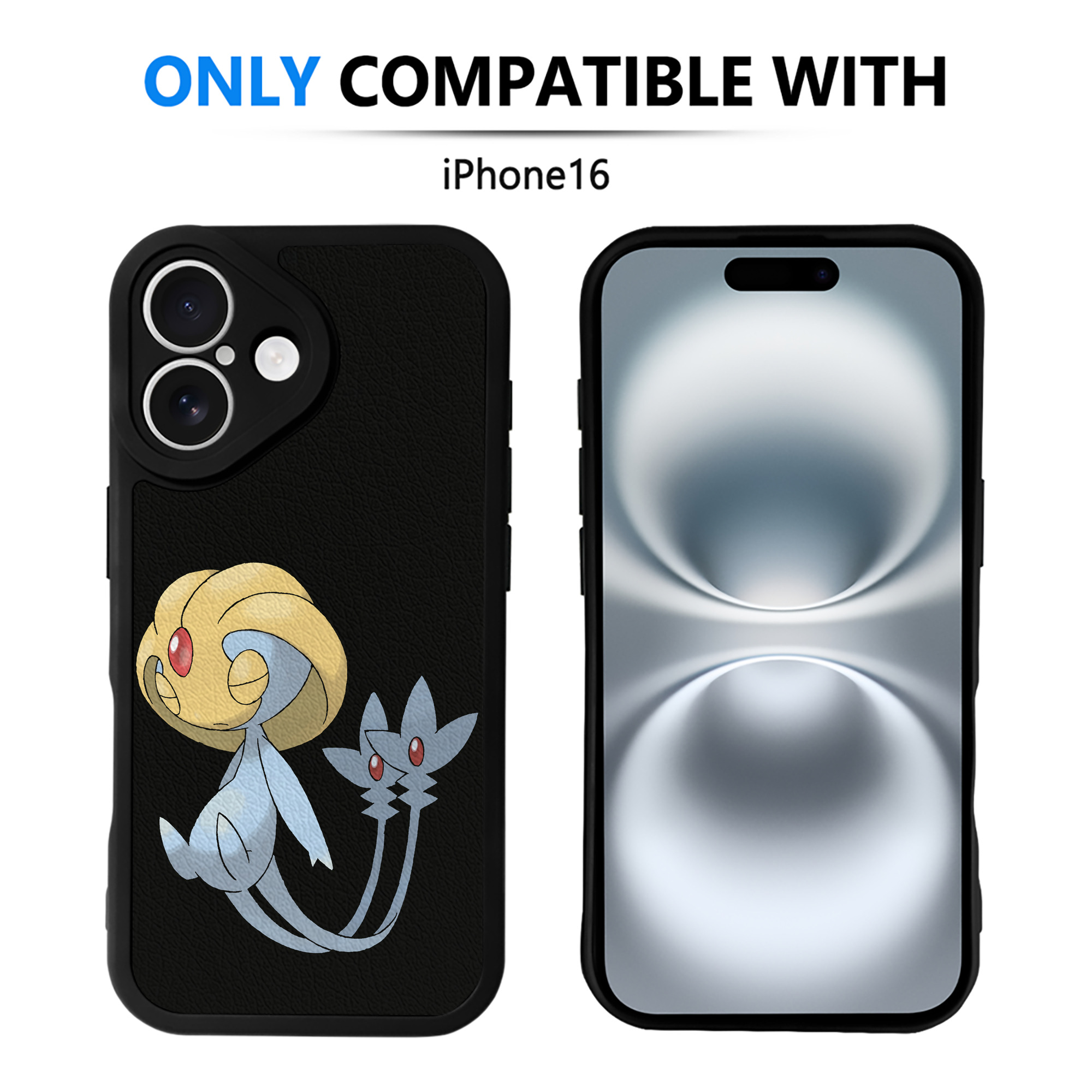 （画像用） ポケットモンスター Pokémon 【iPhone 16シリーズ対応】シリコンスマホケース（レザー調） 材質：シリコン